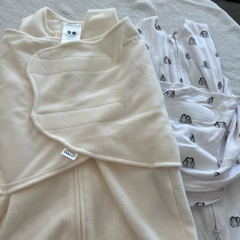 Two halo sleep sack/swaddles